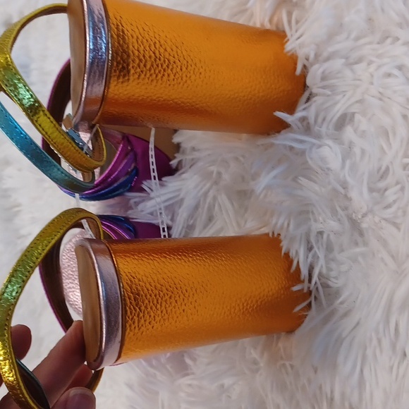 NEW Kurt Geiger London Perria Rainbow Platform Sandals Multi Sizes - Picture 10 of 13